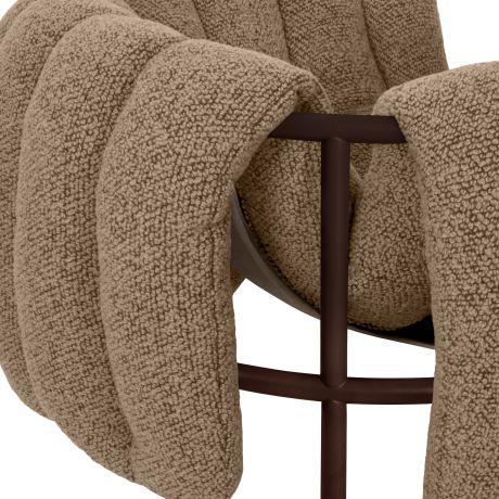 Puffy Lounge Chair, Sawdust / Chocolate Brown (UK)