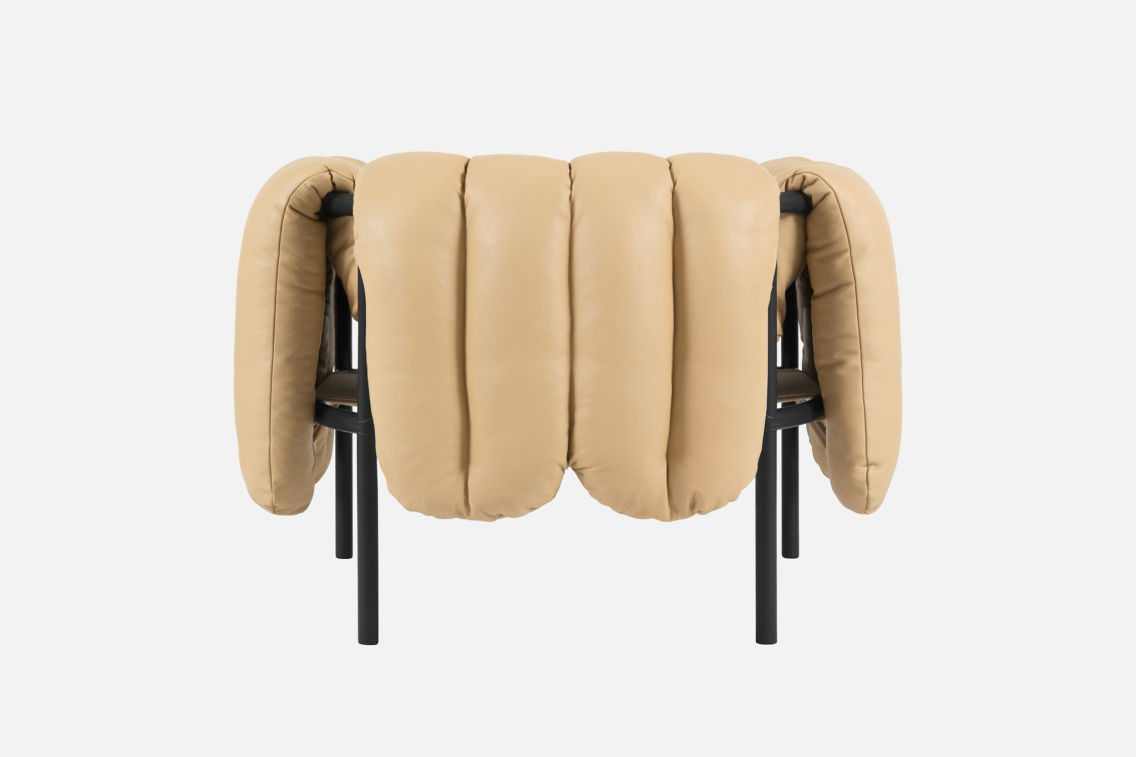 Puffy Lounge Chair, Sand Leather / Black Grey, Art. no. 20196 (image 4)