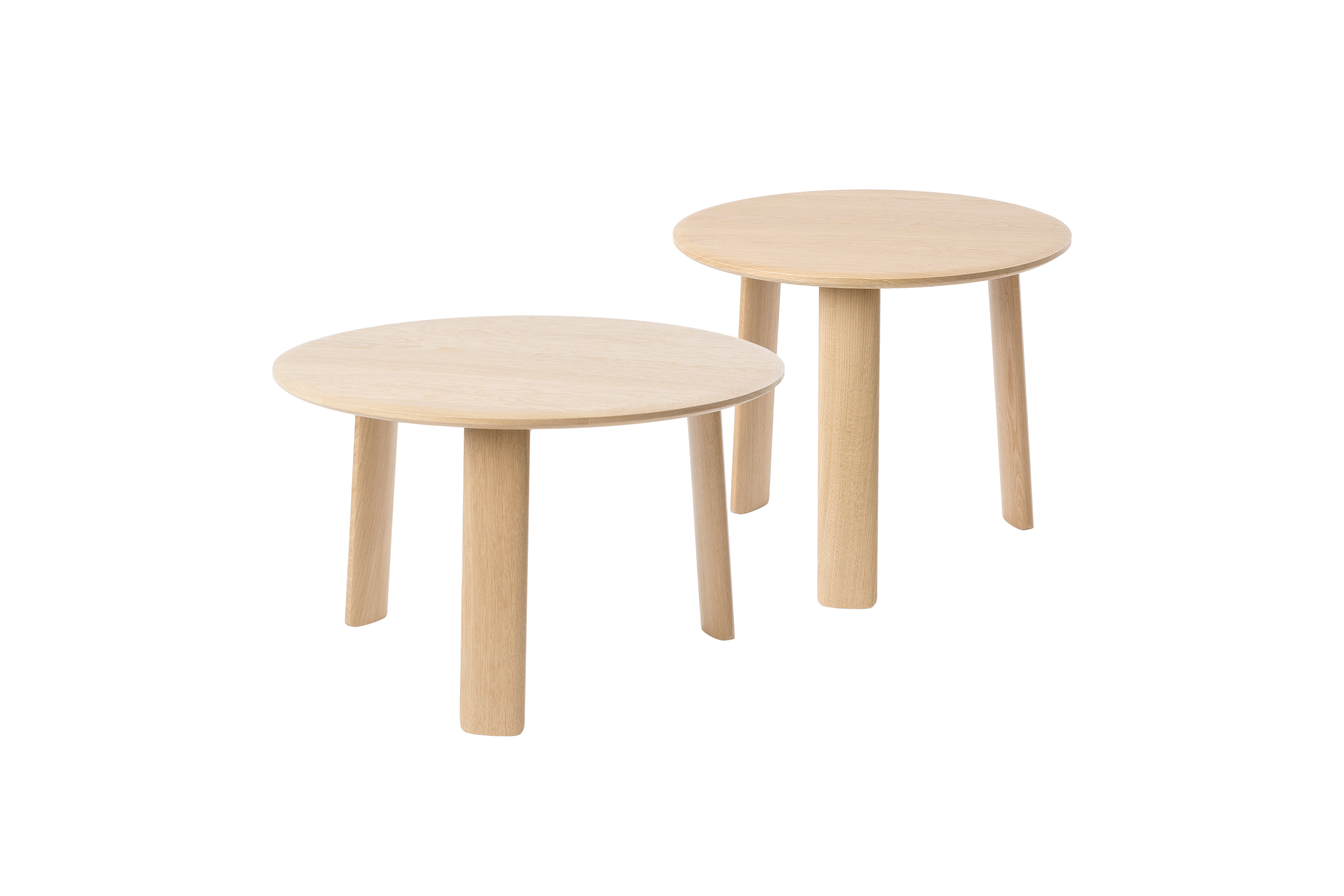Alle Coffee Coffee Table Small + Medium, Natural Oak — Hem