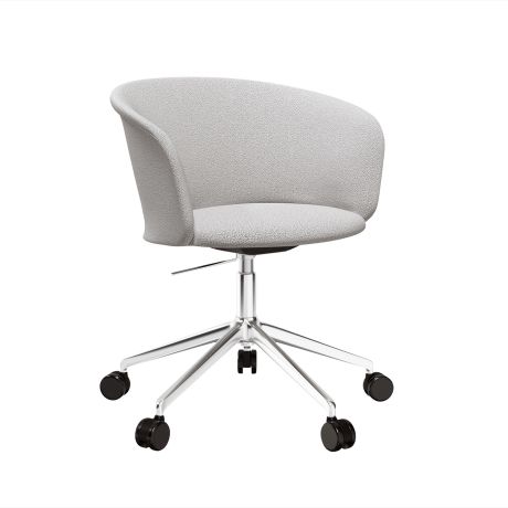 Kendo Swivel Chair 5-star Castors, Porcelain / Polished
