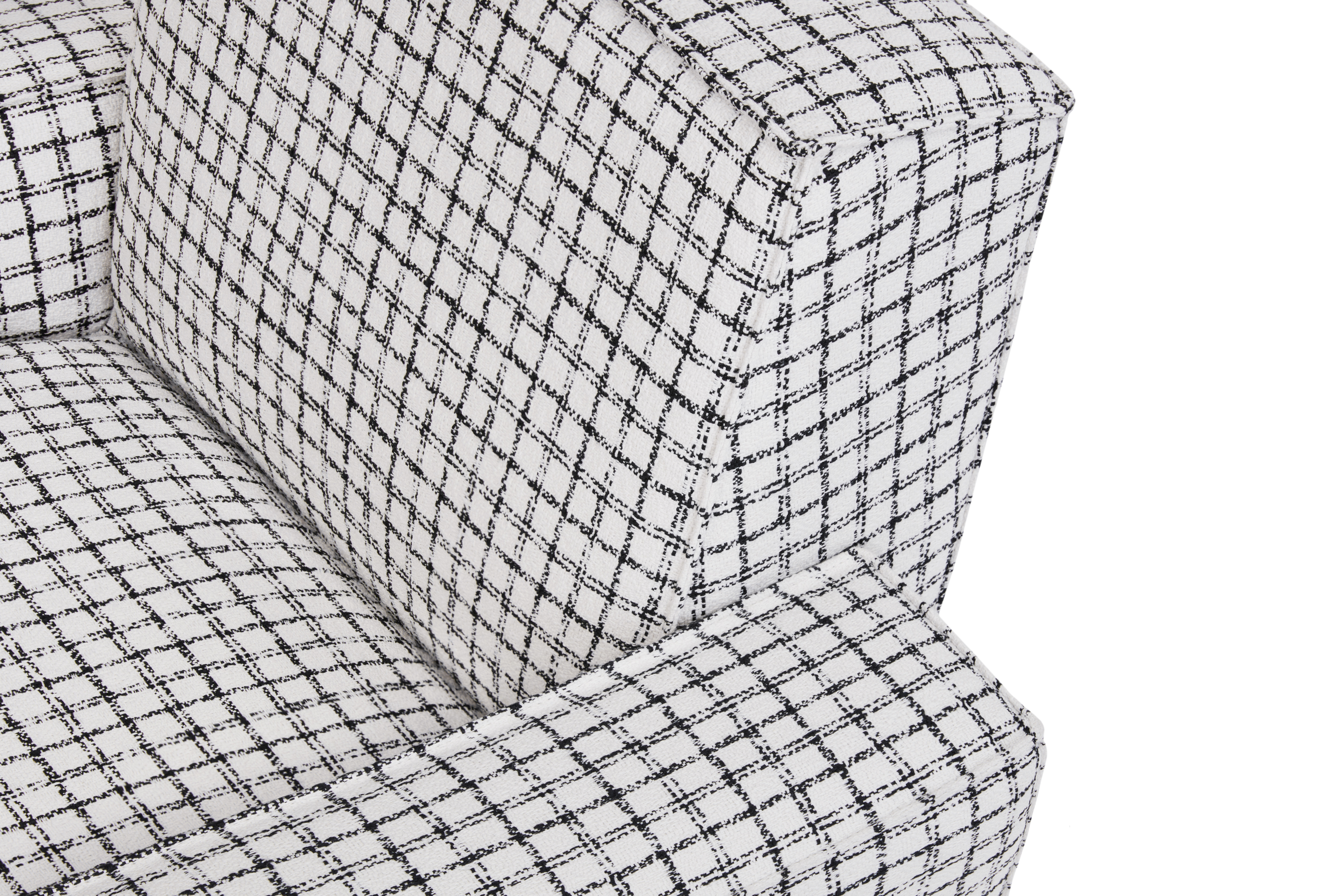 Hunk Lounge Chair With Armrests, Checkered Black / White (UK), Art. no. 31567 (image 5)