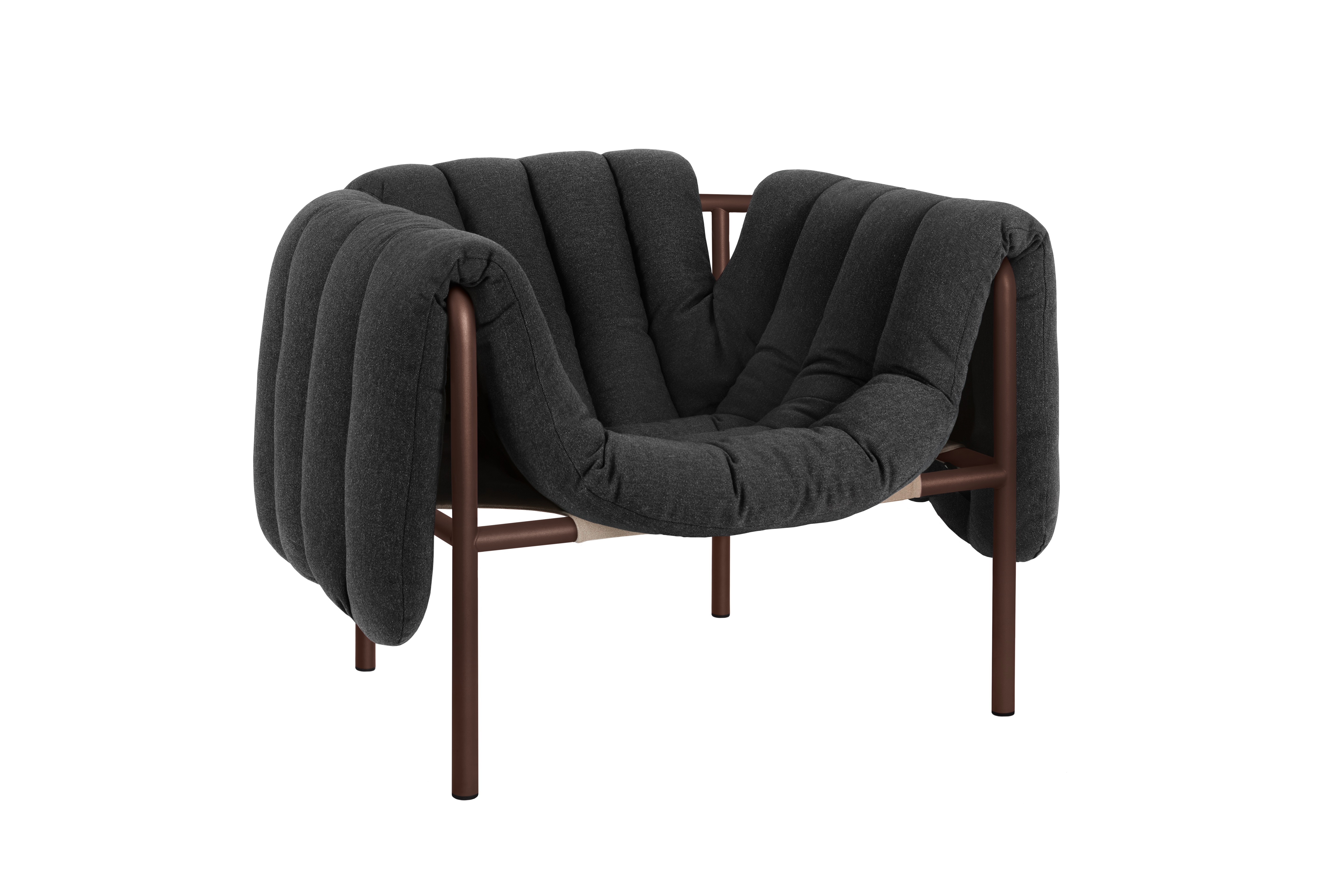 Puffy Lounge Chair, Anthracite / Chocolate Brown (UK), Art. no. 20717 (image 1)
