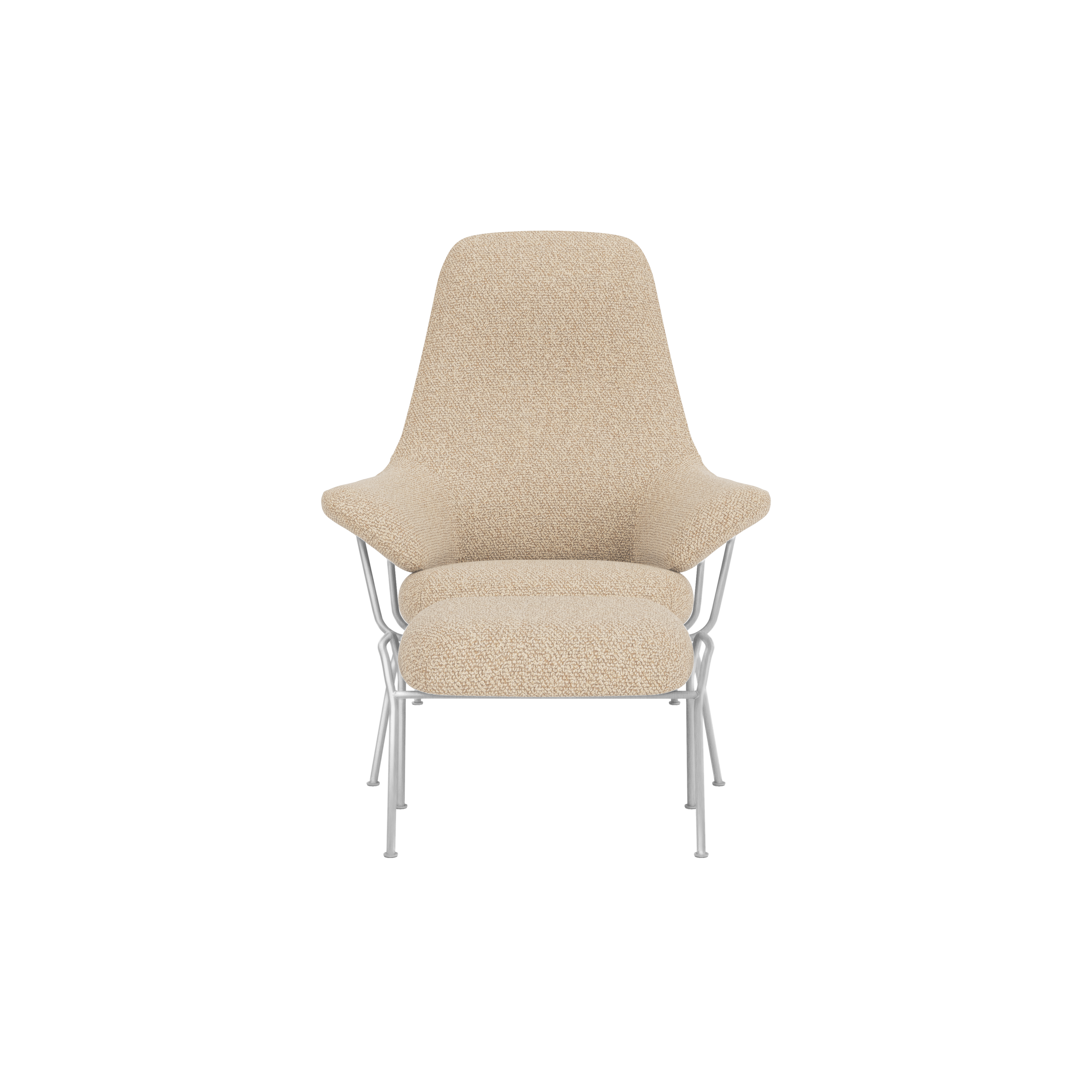 Hai Lounge Chair + Ottoman, Storr 1501/Brushed Stainless, Art. no. 31765 (image 2)