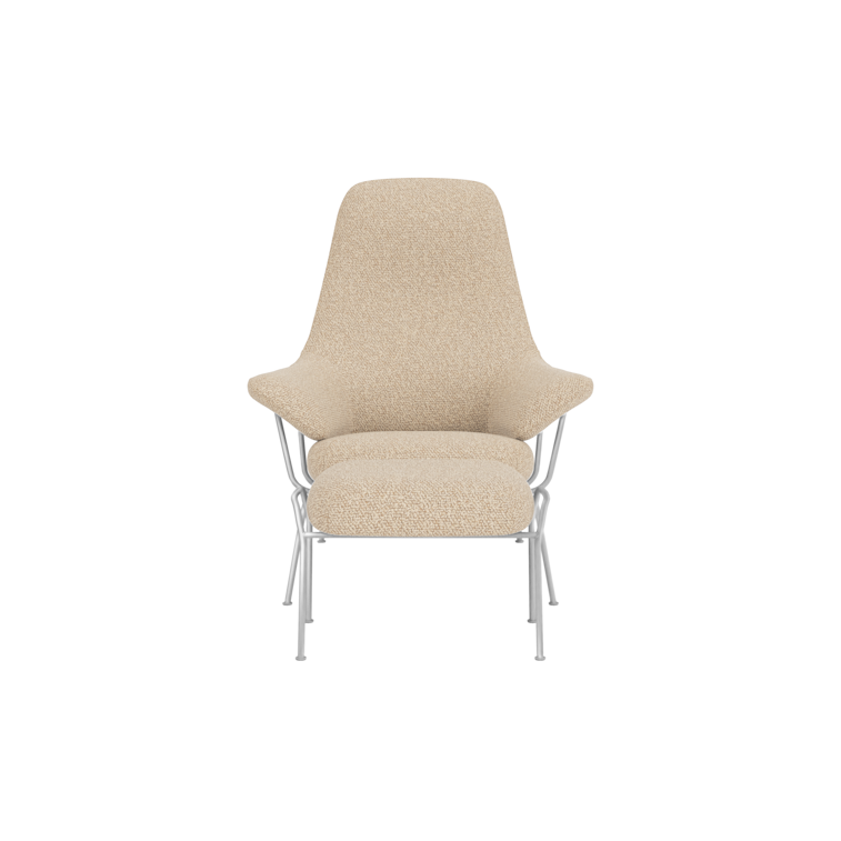 Hai Lounge Chair + Ottoman, Storr 1501/Brushed Stainless, Art. no. 31765 (image 2)