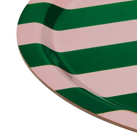 Stripe Tray Medium, Pink / Emerald