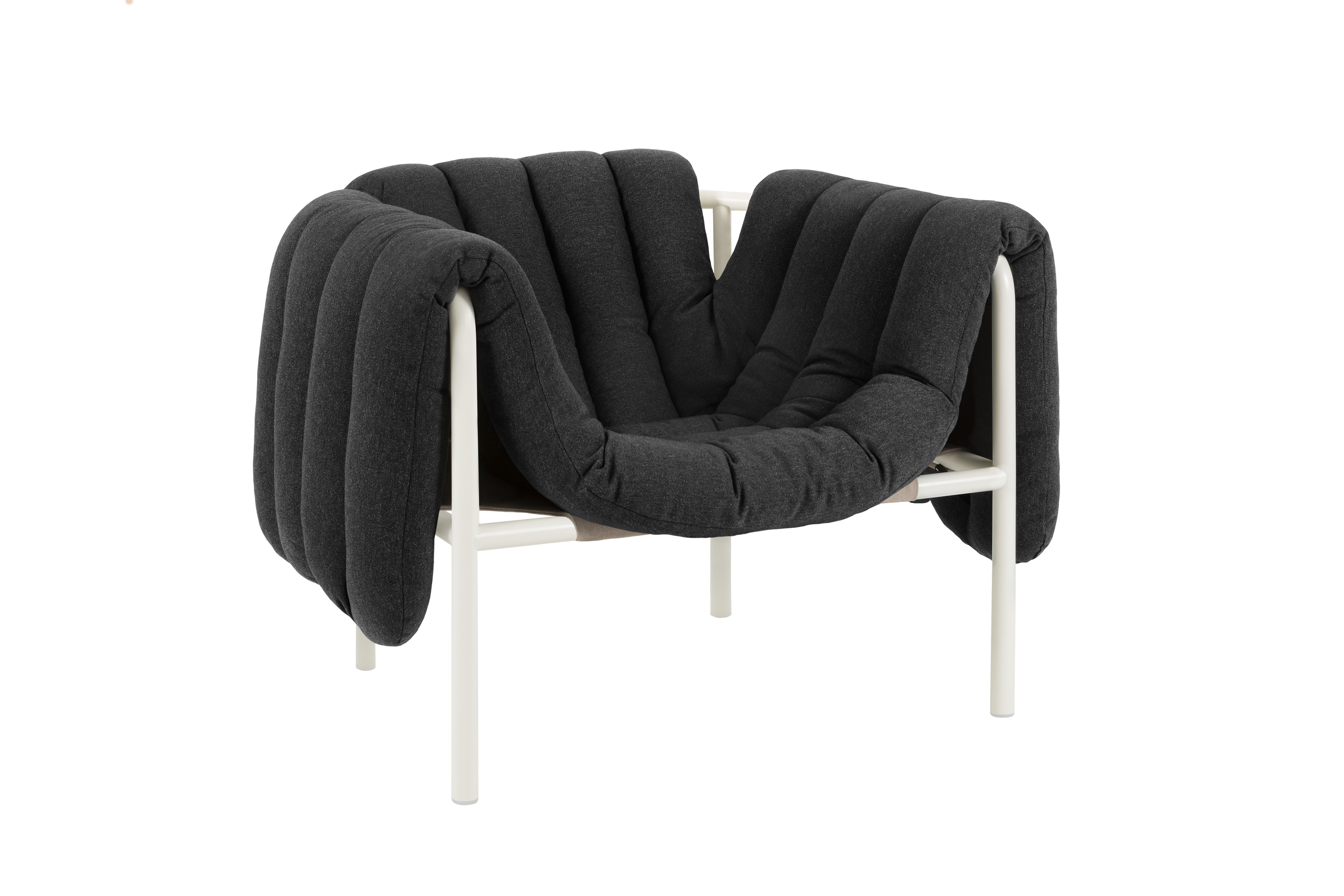 Puffy Lounge Chair, Anthracite / Cream, Art. no. 20198 (image 1)