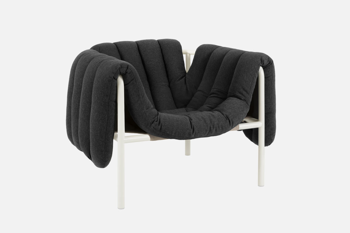 Puffy Lounge Chair, Anthracite / Cream, Art. no. 20198 (image 2)