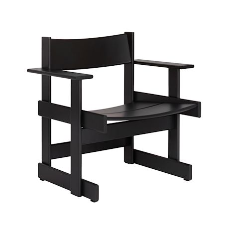 Bullnose Lounge Chair, Black