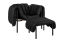 Puffy Lounge Chair + Ottoman, Black Leather / Black Grey (UK), Art. no. 20689 (image 1)