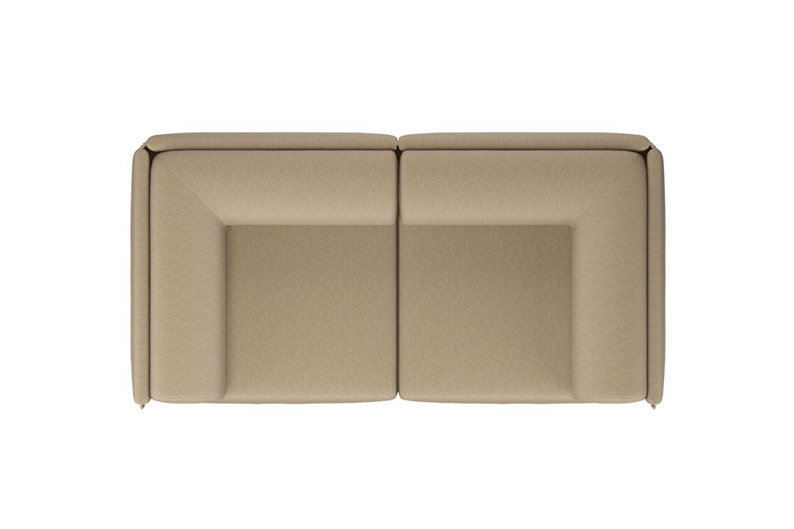 Palo Block 2-seater Sofa Low Back with Armrests, Beige, Art. no. 31396 (image 3)