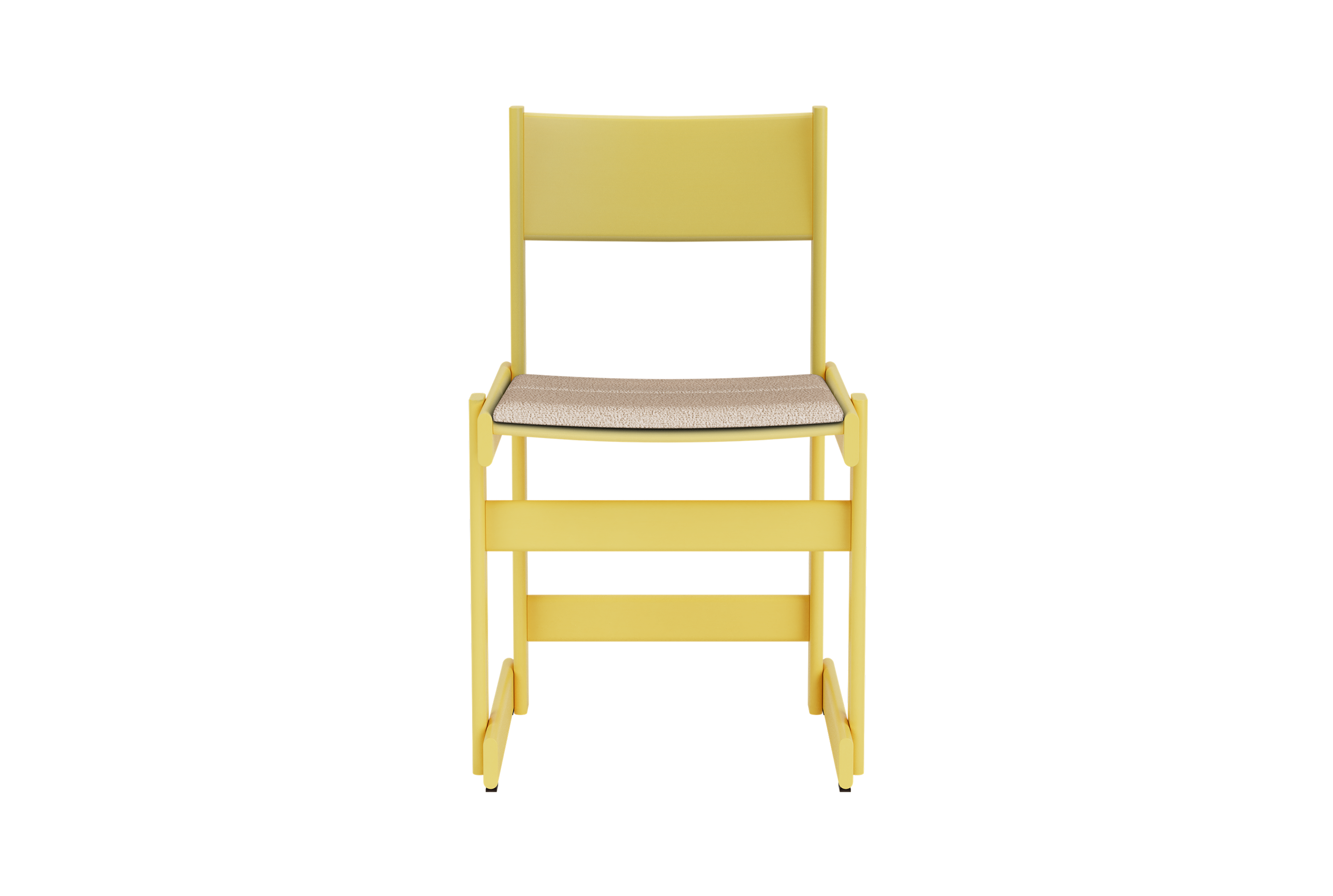 Bullnose Chair, Yellow / Swan Seat Pad (UK)