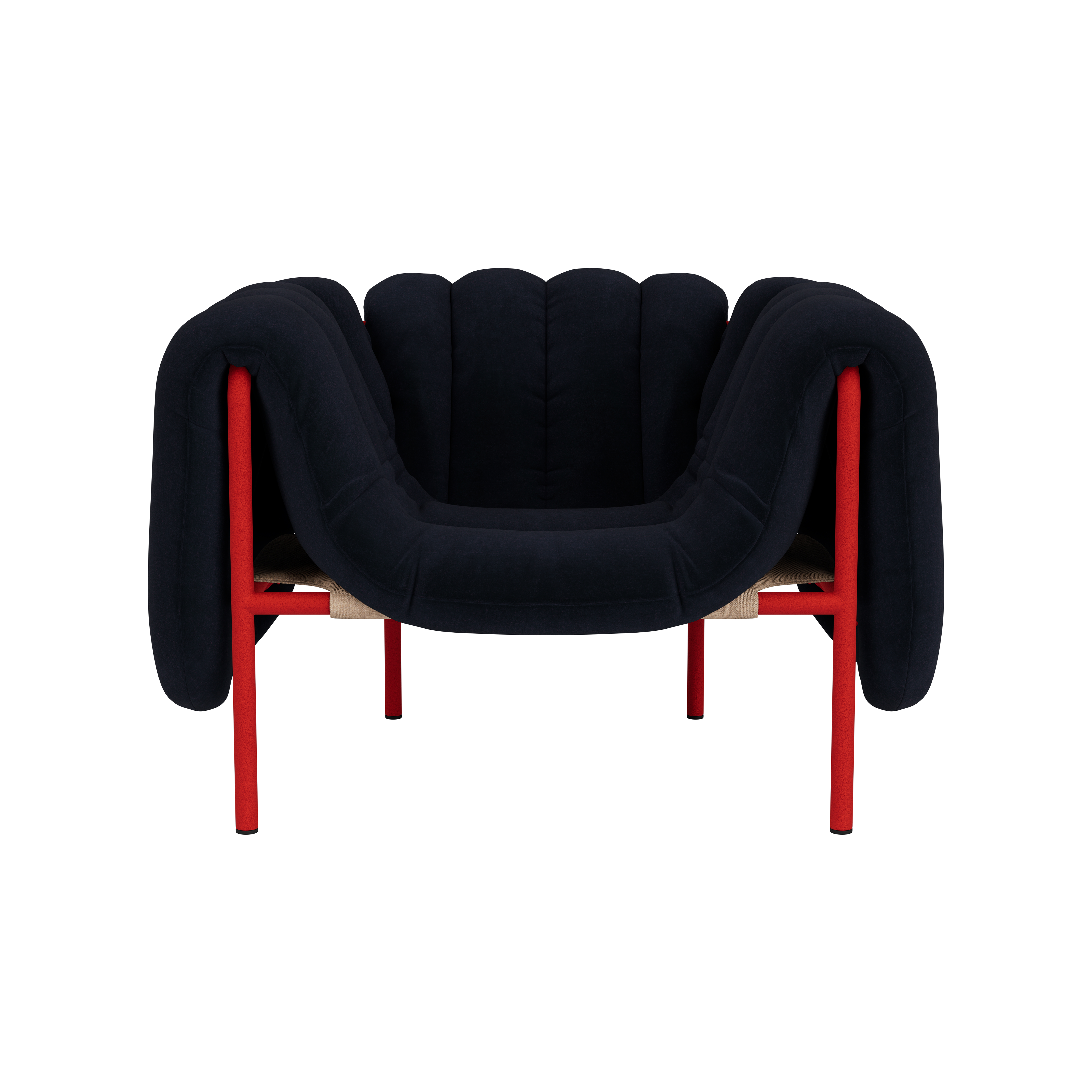 Puffy Lounge Chair, Velluto Coex VL30 / Traffic Red, Art. no. 31847 (image 2)