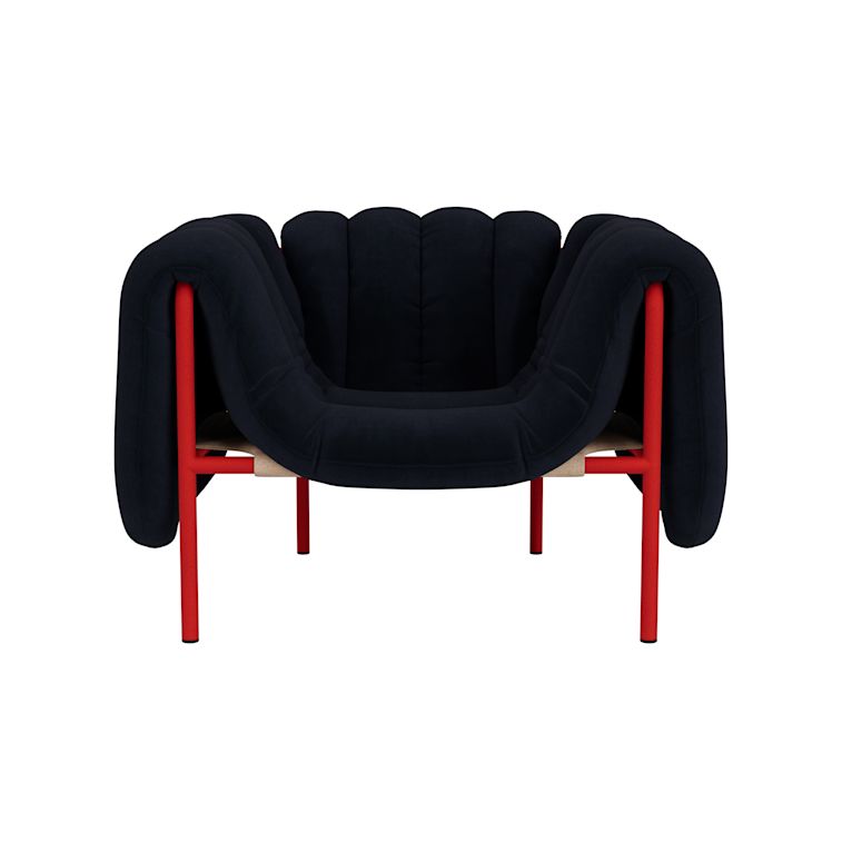 Puffy Lounge Chair, Velluto Coex VL30 / Traffic Red, Art. no. 31847 (image 2)