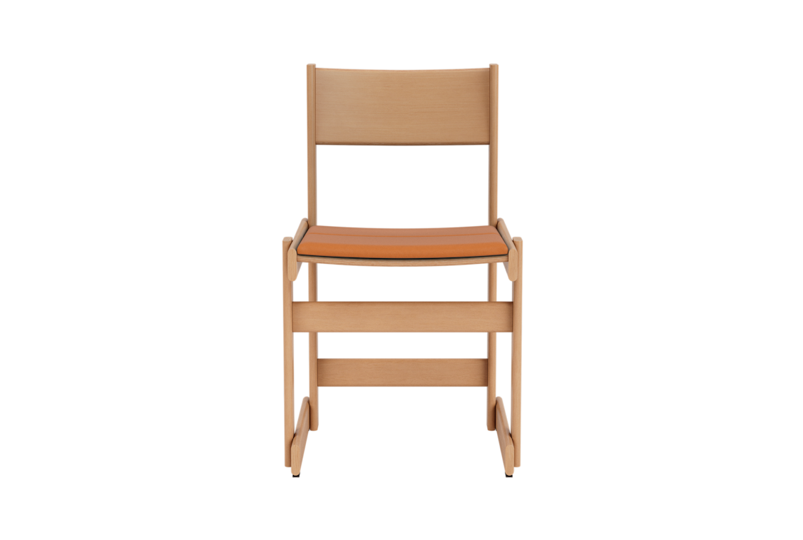 Bullnose Chair, Natural / Elmosoft Leather 54035 Seat Pad, Art. no. 31664 (image 2)