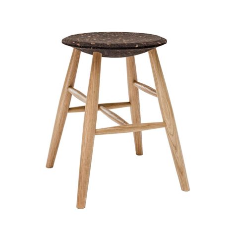 Drifted Stool, Dark Cork / Oak