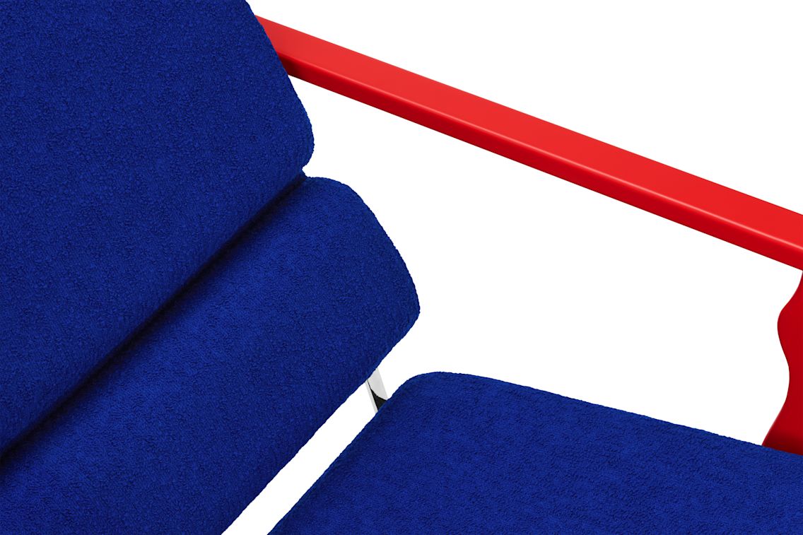 Experiment Lounge Chair, 503 / Red / Ultramarine, Art. no. 30952 (image 5)