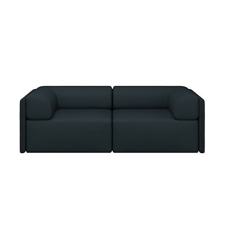 Palo Block 2-seater Sofa Low Back with Armrests, Pine