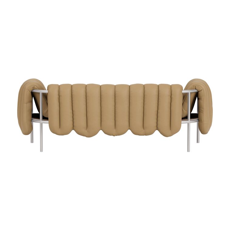 Puffy 2.5-seater Sofa, Elmosoft Leather 03009 / Stainless, Art. no. 96015 (image 4)