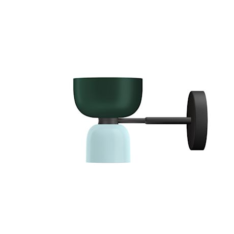 Alphabeta Wall Light, Black Green / Soft Blue