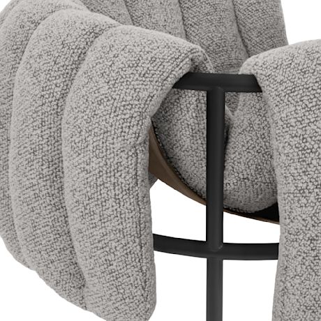 Puffy Lounge Chair, Pebble / Black Grey