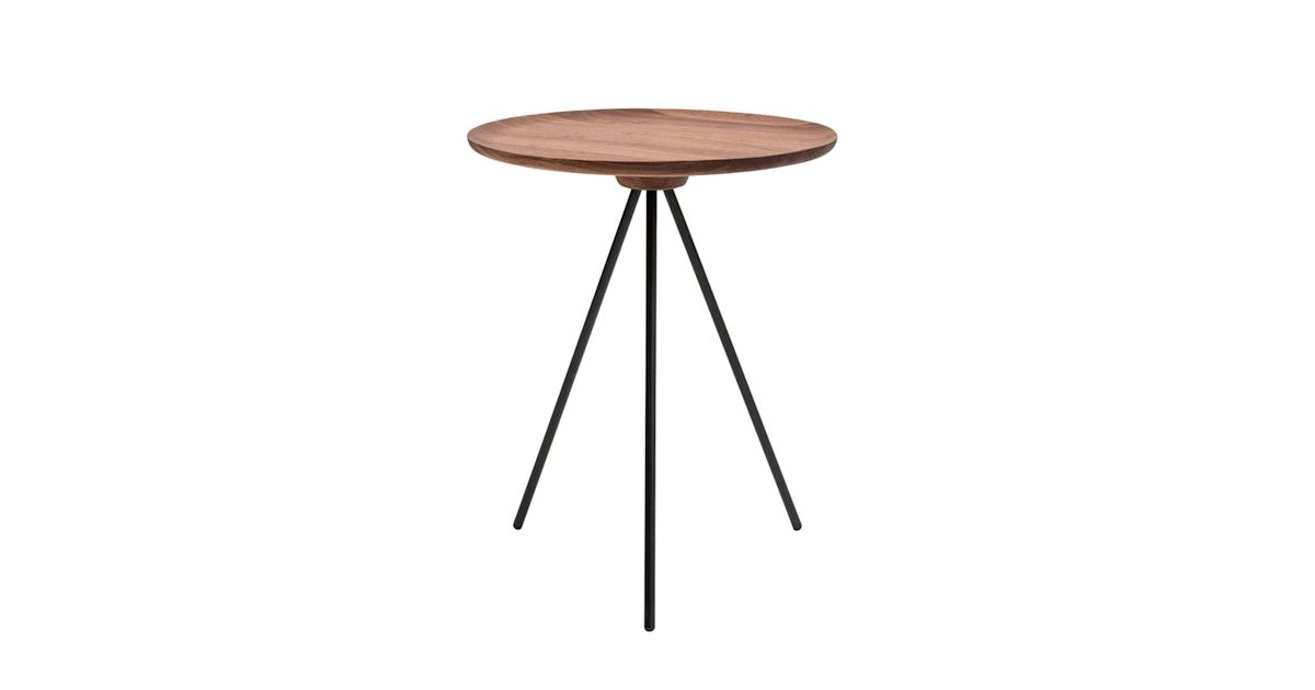 Small Key Table Key Side Table, Walnut / Black — Hem