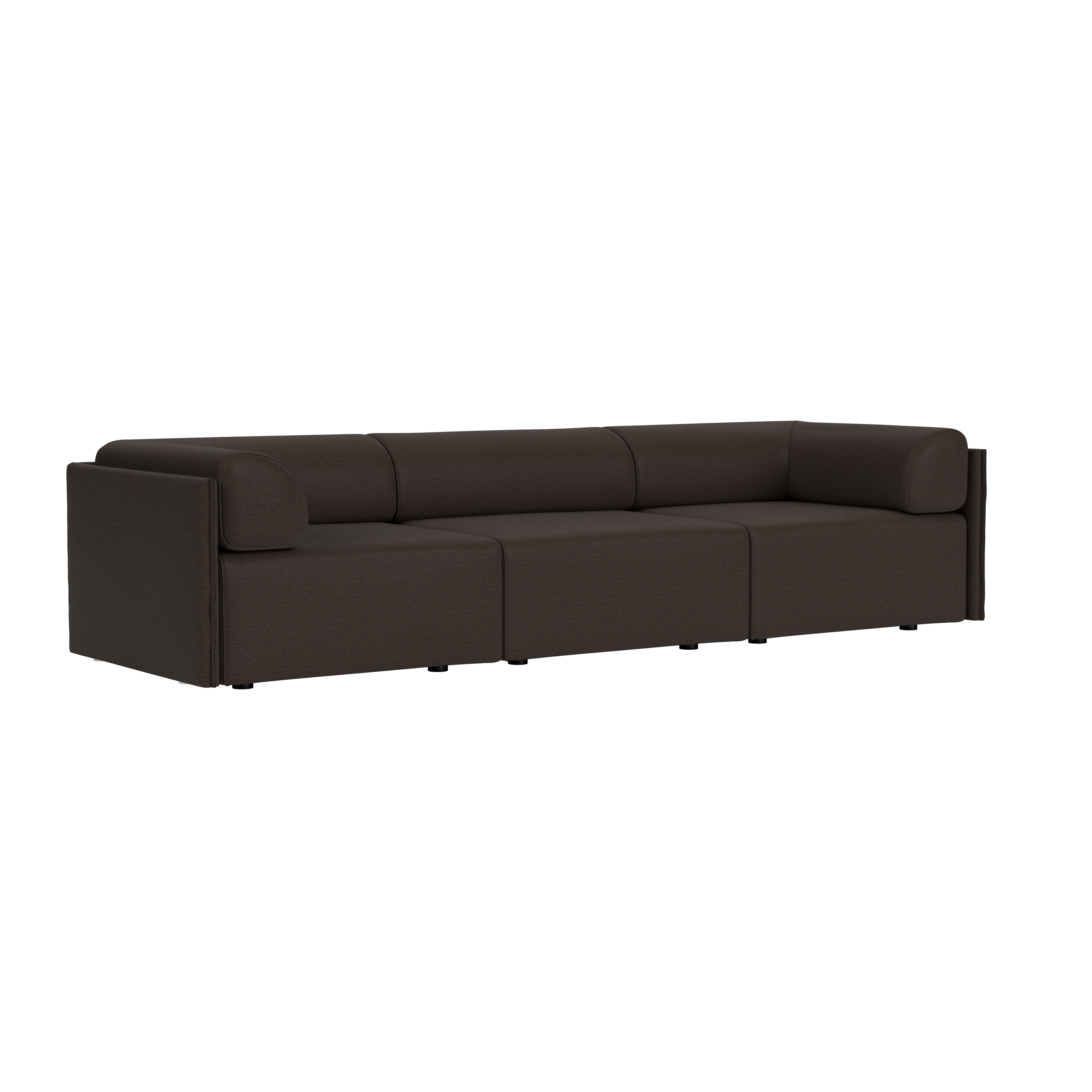 3-seater Sofa Low Back with Armrests