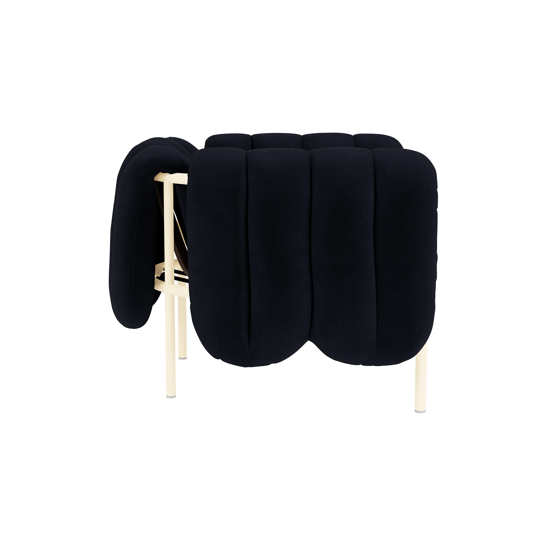 Puffy Lounge Chair, Velluto Coex VL30 / Cream, Art. no. 31845 (image 3)