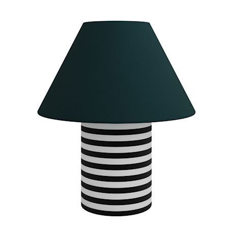 Toto Table Lamp Large, Pine / Black & White H Stripe (US)