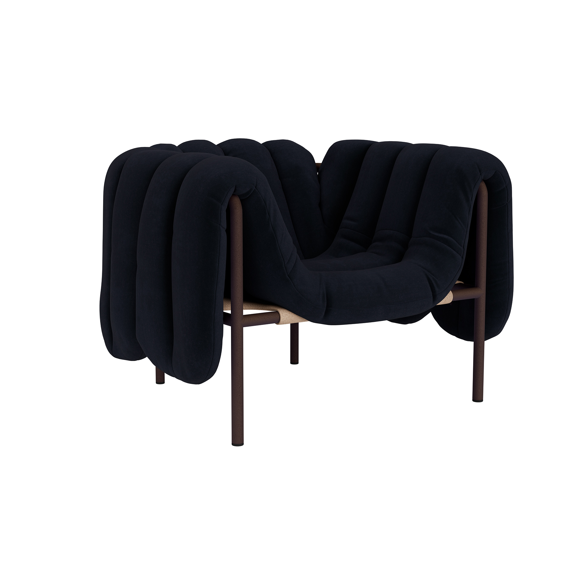 Puffy Lounge Chair, Velluto Coex VL30 / Chocolate, Art. no. 31844 (image 1)