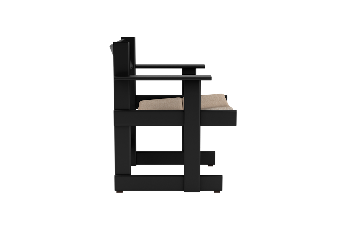 Bullnose Lounge Chair, Black / Swan Seat Pad, Art. no. 31676 (image 3)