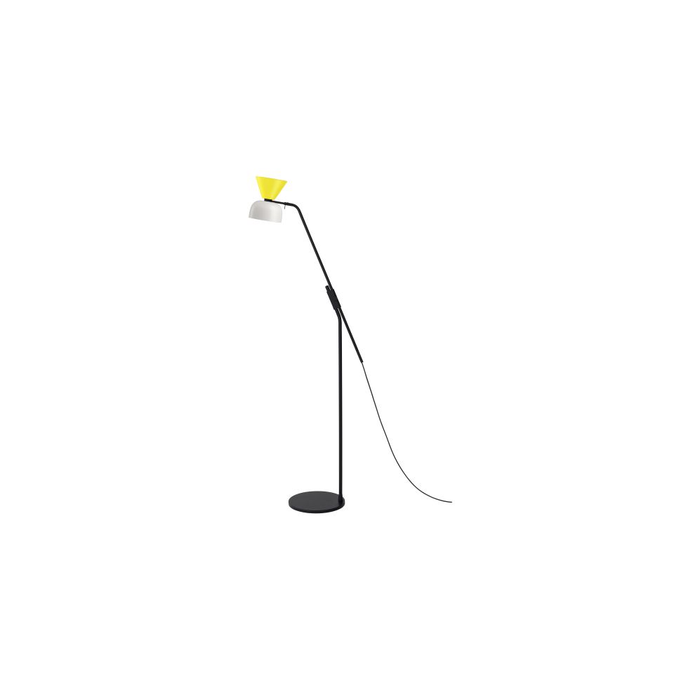 Alphabeta Floor Lamp, Sulfur Yellow / Silk Grey — Hem