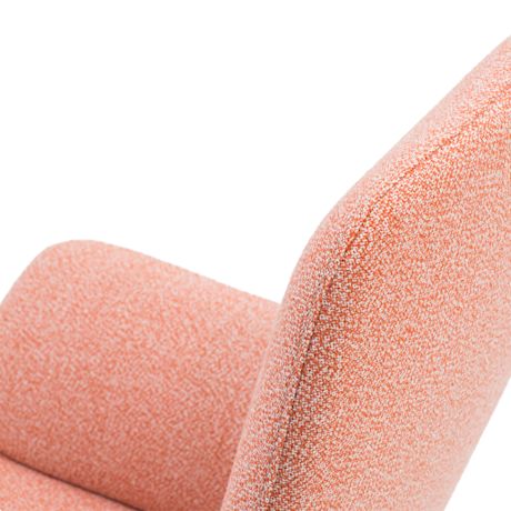 Hai Lounge Chair + Ottoman, Coral