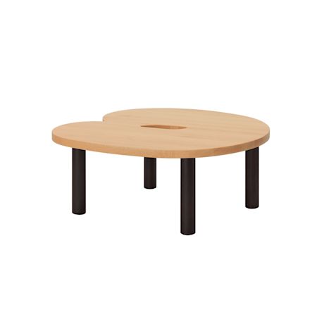 Worm Coffee Table Round, Beech/Brown