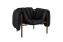 Puffy Lounge Chair, Black Leather / Chocolate Brown, Art. no. 20491 (image 1)