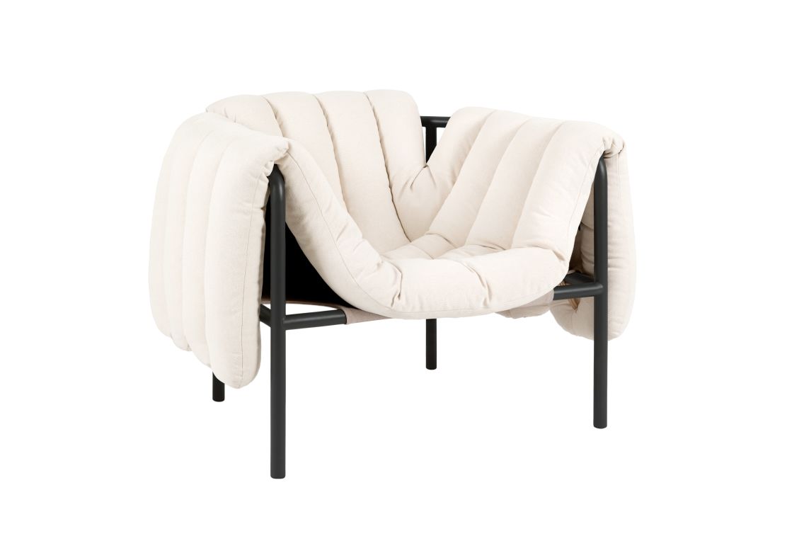 Puffy Lounge Chair, Natural / Black Grey, Art. no. 20194 (image 1)