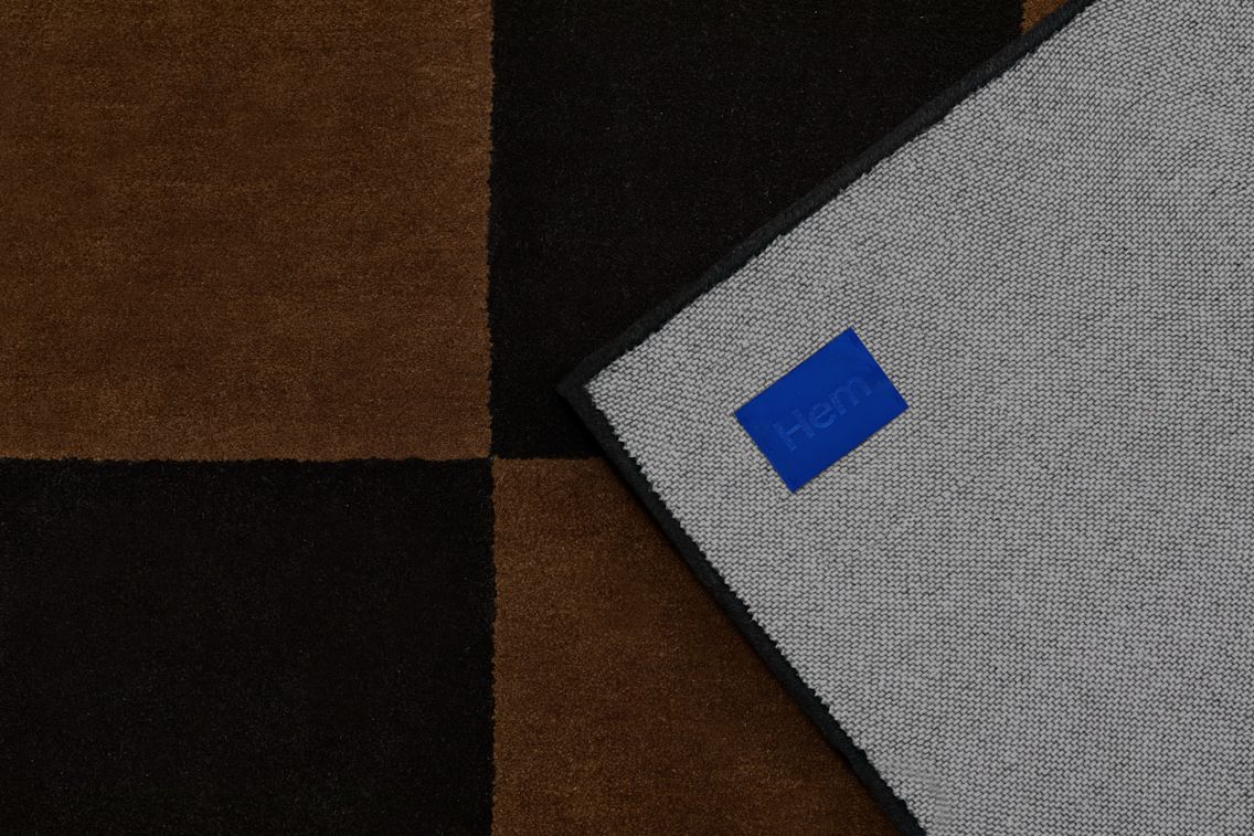 Pattern Rug Large, Black / Brown Check, Art. no. 31362 (image 3)
