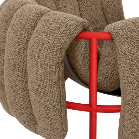 Puffy Lounge Chair, Sawdust / Traffic Red (UK)