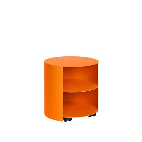 Hide Side Table, Pure Orange