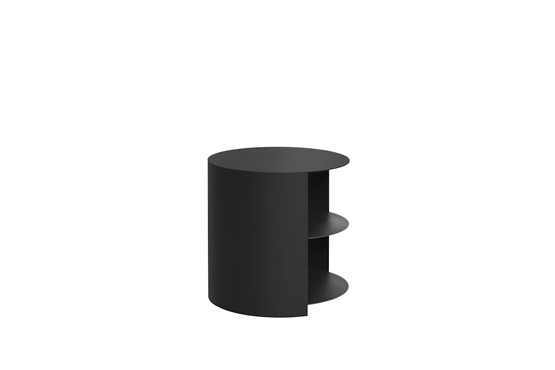 Hide Side Table, Jet Black Textured, Art. no. 30742 (image 2)