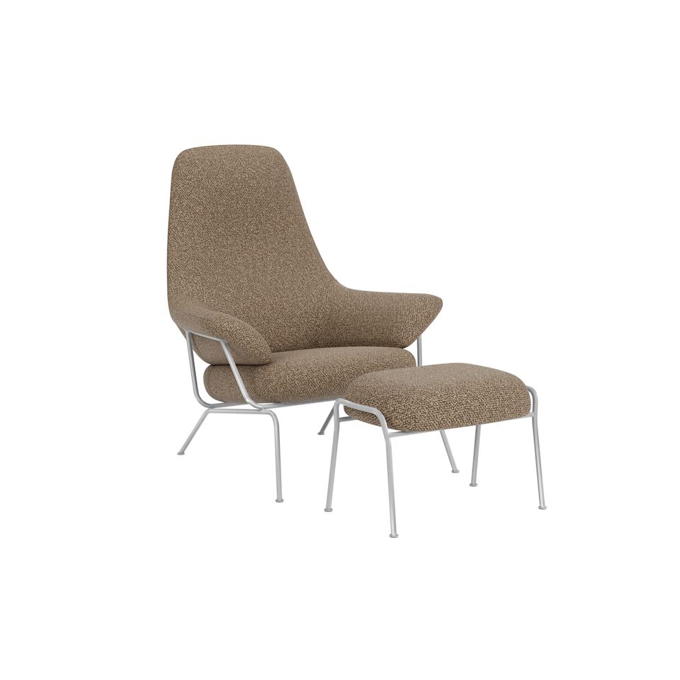 Hai Lounge Chair + Ottoman by Hem