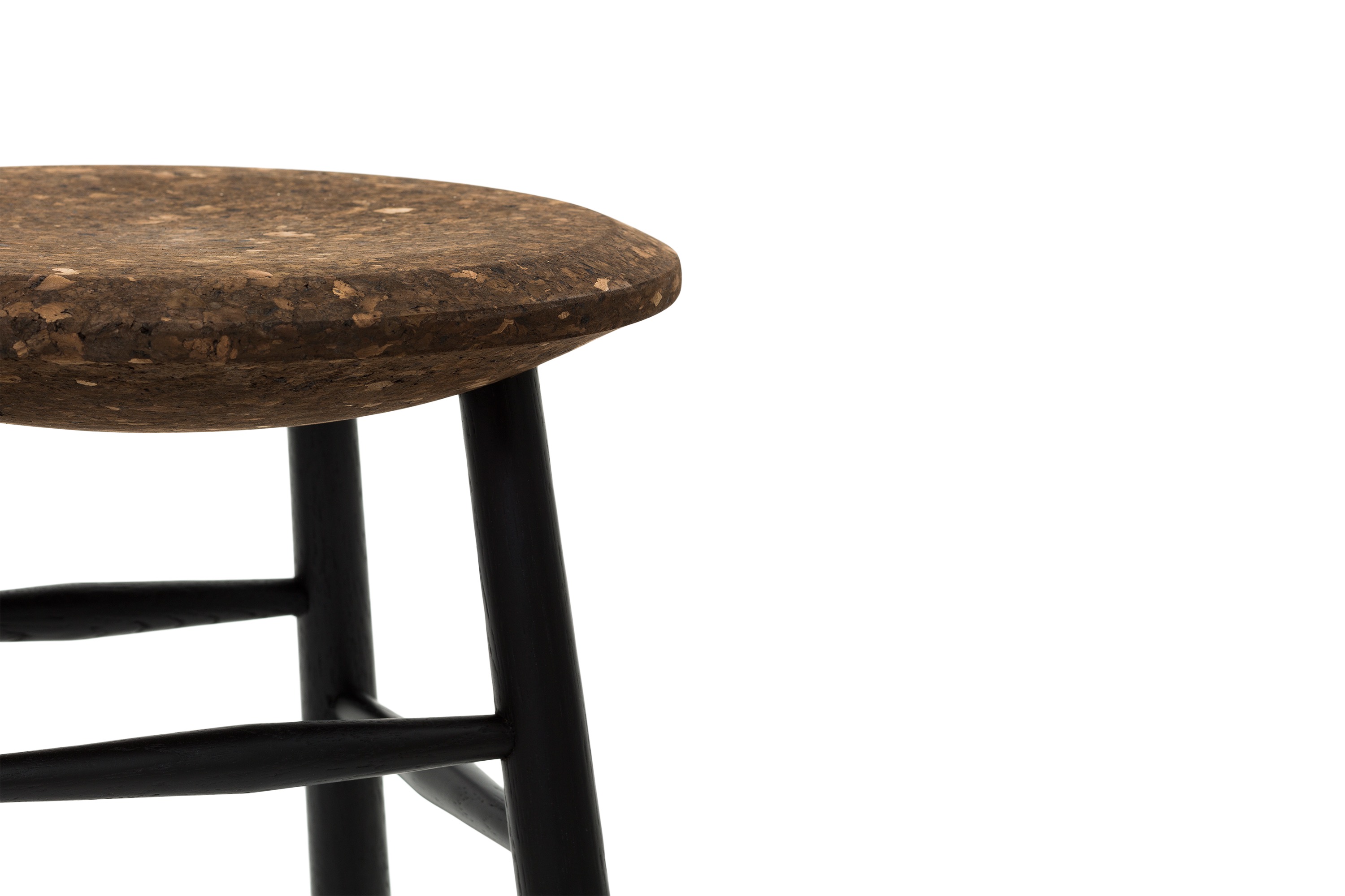 Drifted Bar Stool, Dark Cork / Black, Art. no. 13048 (image 2)