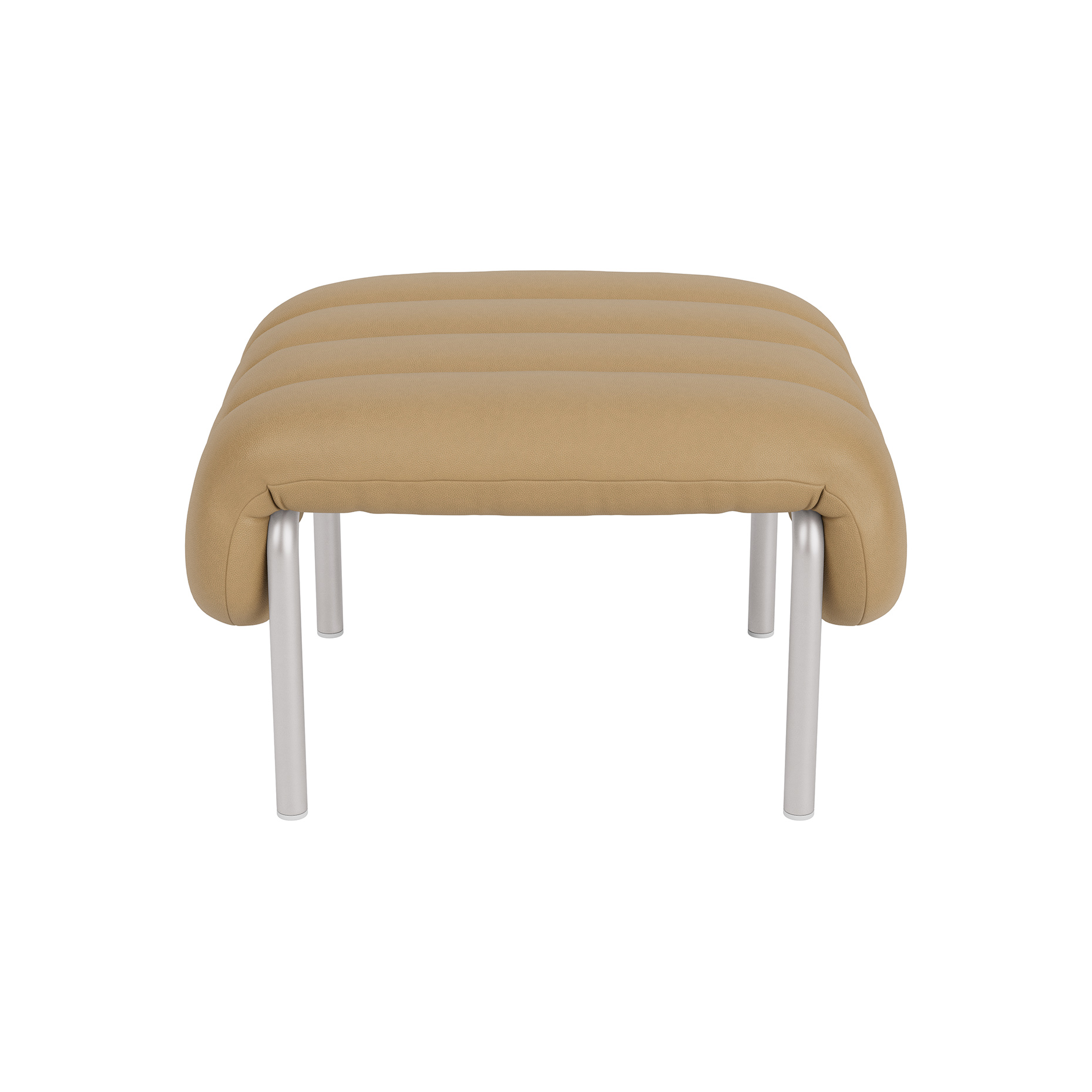Puffy Ottoman, Elmosoft Leather 03009 / Stainless (UK), Art. no. 90224 (image 1)