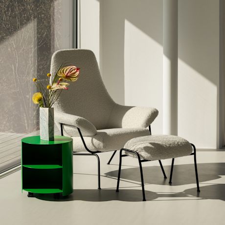 Hai Lounge Chair + Ottoman, Eggshell