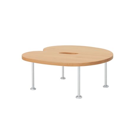 Worm Coffee Table Round, Beech/Steel