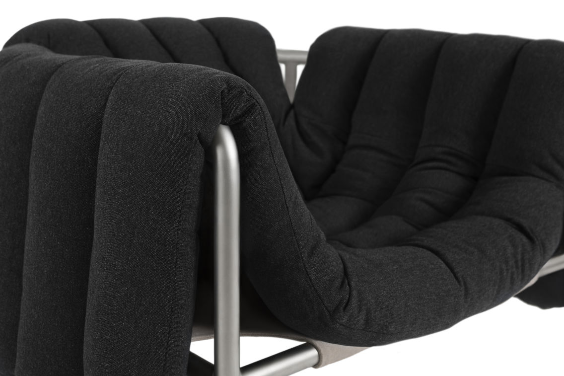 Puffy Lounge Chair, Anthracite / Stainless, Art. no. 20192 (image 6)