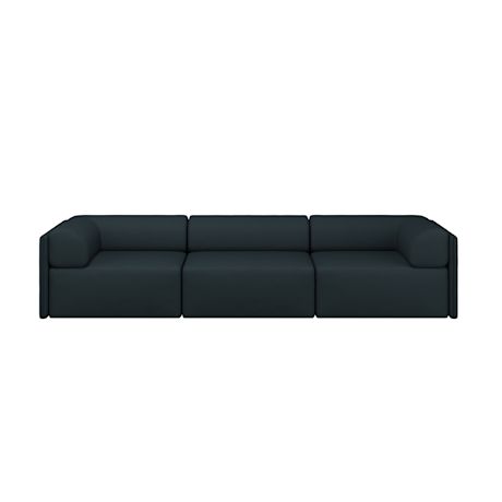 Palo Block 3-seater Sofa Low Back with Armrests, Pine