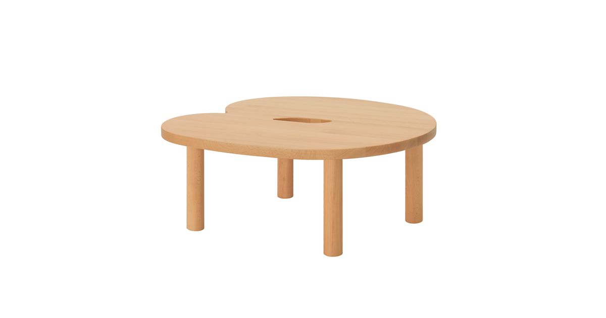 Table Worm Worm Coffee Table Round, Beech/Beech — Hem