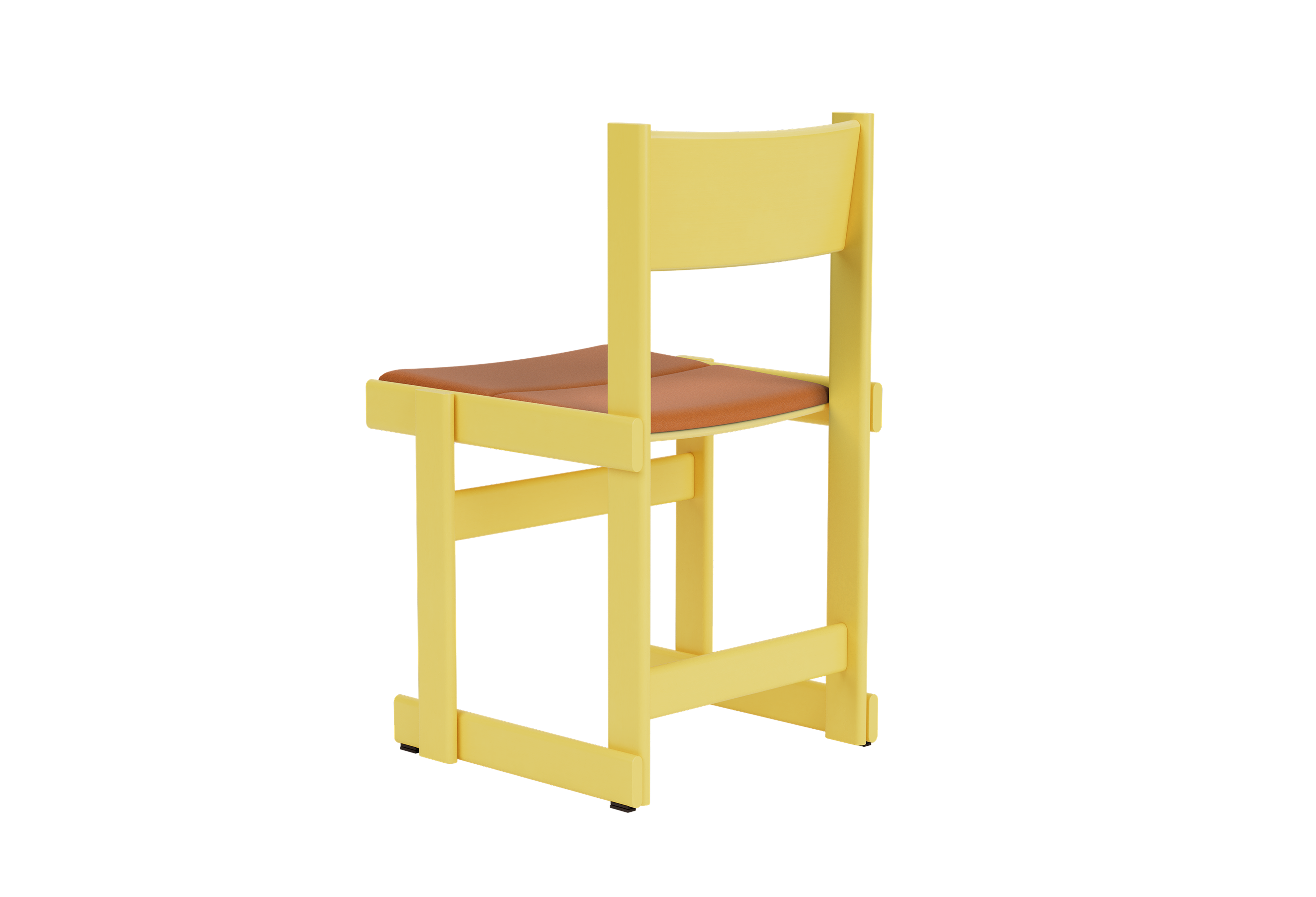 Bullnose Chair, Yellow / Elmosoft Leather 54035 Seat Pad, Art. no. 31662 (image 4)