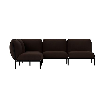 Kumo Corner Sofa Left, Sera Rosewood
