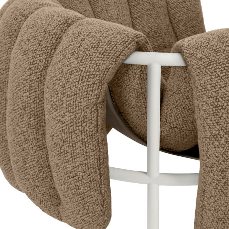 Puffy Lounge Chair, Sawdust / Cream